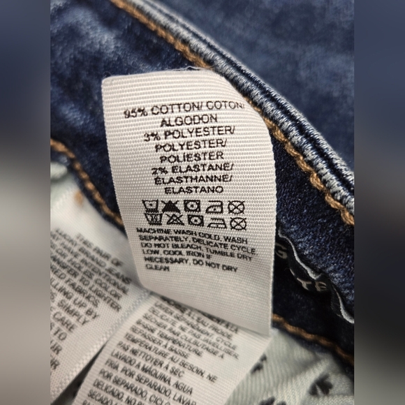 Lucky Brand 6/28 Bridgette Skinny Jeans Stretch Distressed Five Pocket Zipper Fl - Picture 4 of 5